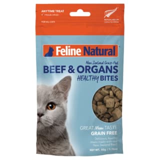 Feline Natural Beef Healthy Bites Freeze Dried Cat Treats - 50g