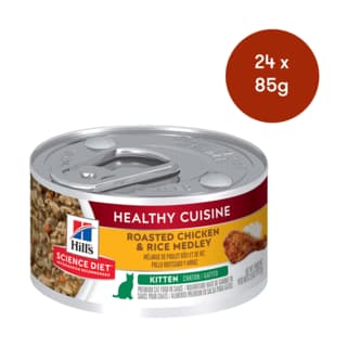 Hill's Science Diet Kitten Healthy Cuisine Chicken & Rice Medley Wet Cat Food - 79g x 24