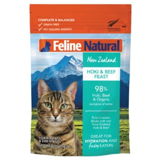 Feline Natural Hoki & Beef Feast Pouch Wet Cat Food - 85g