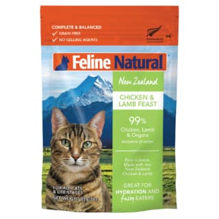 Feline Natural Chicken & Lamb Feast Pouch Wet Cat Food - 85g