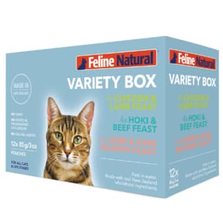 Feline Natural Pouch Wet Cat Food Variety Pack - 85g x 12