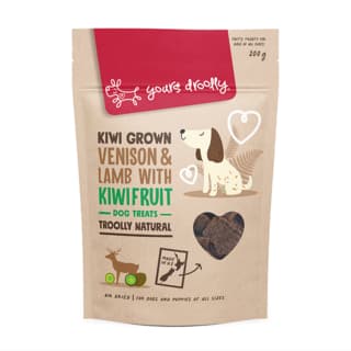 Yours Droolly Kiwi Grown Venison Lamb & Kiwifruit Dog Treats - 200g