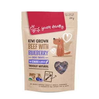 Yours Droolly Kiwi Grown Senior Beef & Blueberry Dog Treats - 220g