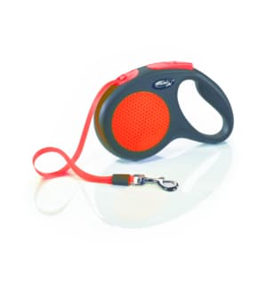 Flexi New Neon Retractable Tape Dog Lead - Orange, Medium