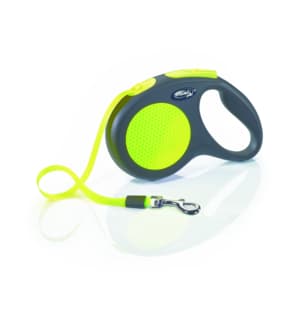 Flexi New Neon Retractable Tape Dog Lead - Yellow, Medium