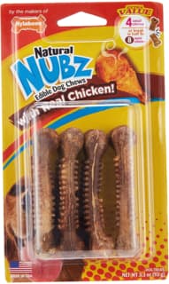 Nylabone Natural Nubz Chicken Dog Treats - Small - 4 Pack