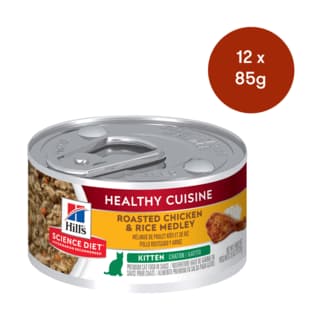 Hill's Science Diet Kitten Healthy Cuisine Chicken & Rice Medley Wet Cat Food - 79g x12