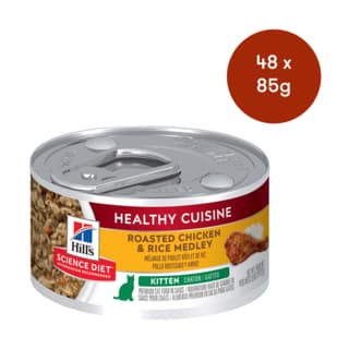 Hill's Science Diet Kitten Healthy Cuisine Chicken & Rice Medley Wet Cat Food - 79g x 48