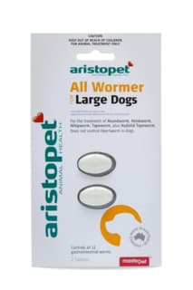 Aristopet All Wormer Tablets for Large Dogs - 20kg - 2 Pack