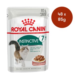 Royal Canin Instinctive 7+ in Gravy Senior Wet Cat Food - 85g x 48
