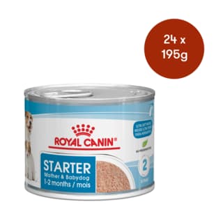 Royal Canin Mother & Babydog Starter Ultra Soft Mousse Canned Wet Dog Food - 195g x 24
