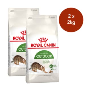 Royal Canin Outdoor Dry Cat Food - 4kg (2 x 2kg Bags)