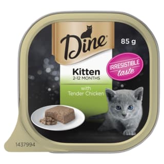 Dine Tender Chicken Kitten Wet Cat Food - 85g