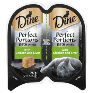Dine Perfect Portions Pate Entree With Chicken & Liver Wet Cat Food - 75g