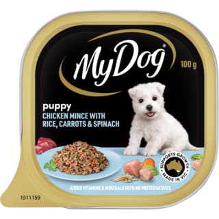 My Dog Puppy Chicken Mince with Rice Carrot & Spinach Tinned Wet Dog Food - 100g