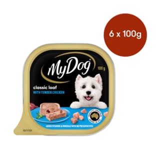 My Dog Adult Chicken Supreme Meaty Loaf Tinned Wet Dog Food - 100g x 6