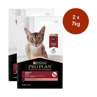 Pro Plan Adult Salmon Dry Cat Food - 14kg (2 x 7kg Bags)