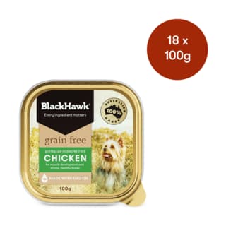 Black Hawk Grain Free Adult Chicken Tinned Wet Dog Food - 100g x 18
