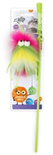 All For Paws Furry Ball Cat Fluffer Wand Cat Toy - Pink