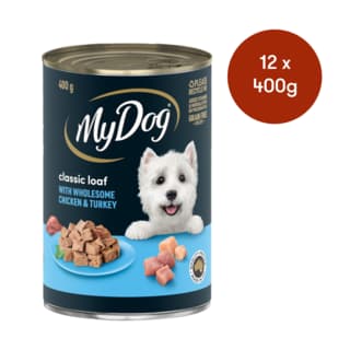 My Dog Adult Chicken & Turkey Banquet Canned Wet Dog Food - 400g x 12