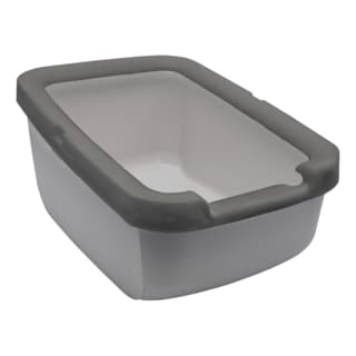 Catit Littershield Rim Cat Litter Tray - Dark Grey