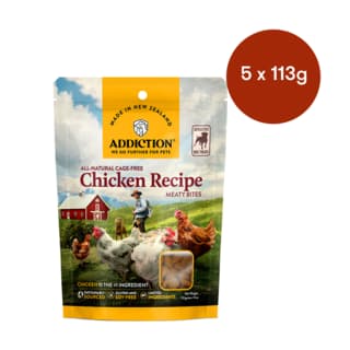 Addiction Grain-Free Chicken Meaty Bites Dog Treats - 565g (5 x 113g Bags)