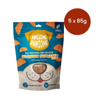 Awesome Pawsome Salmon Supreme Recipe Dog Treats - 425g ( 5 x 85g Bags)