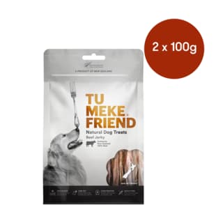 Tu Meke Friend Beef Jerky Dog Treats - 200g (2 x 100g Bags)