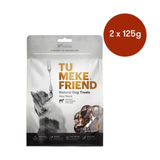 Tu Meke Friend Veal Neck Dog Treats - 250g (2 x 125g Bags)