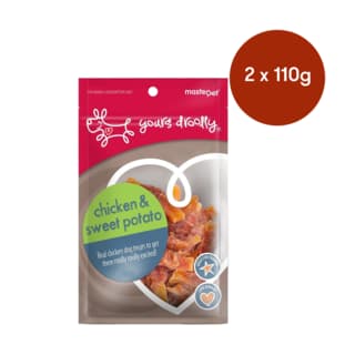 Yours Droolly Chicken & Sweet Potato Dog Treats - 220g (2 x 110g Bags)