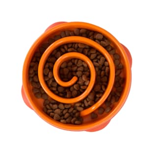 Outward Hound Mini Fun Feeder Interactive Dog Bowl - Orange