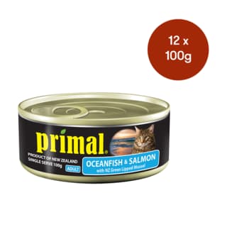Primal Ocean Fish & Salmon Wet Cat Food - 100g x 12