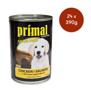 Primal Chicken & Salmon Wet Puppy Food - 390g x 24