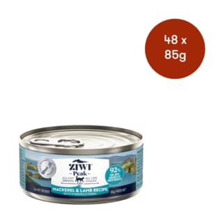 ZIWI Mackerel & Lamb Wet Cat Food - 85g x 48