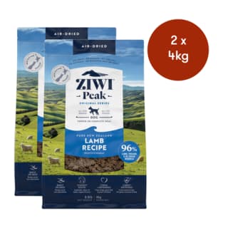 ZIWI Lamb Air Dried Dog Food - 8kg (2 x 4kg Bags)