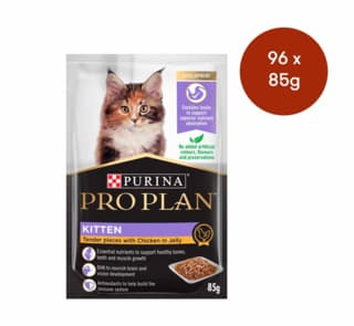 Pro Plan Kitten Chicken in Jelly Wet Cat Food - 85g x 96