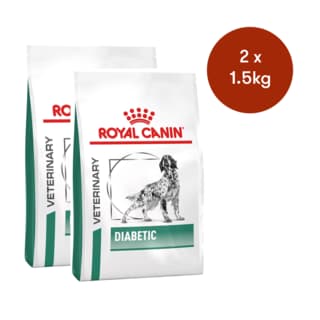 Royal Canin Vet Diabetic Dry Dog Food - 3kg (2 x 1.5kg Bags)