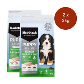 Black Hawk Original Large Breed Puppy Chicken & Rice Dry Dog Food - 6kg (2 x 3kg)