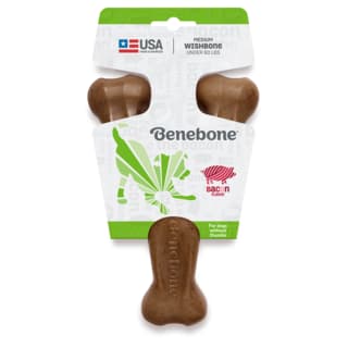 Benebone Wishbone Bacon Dog Chew Toy - Medium
