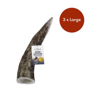 Platinum Ranch Assorted Deer Antler Dog Chew - Large x 3