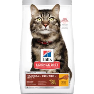 Hill's Science Diet Adult 7+ Hairball Control Senior Dry Cat Food - 8kg (2 x 4kg Bags)