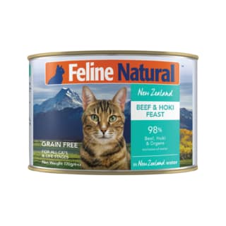 Feline Natural Beef & Hoki Feast Wet Cat Food - 85g x 12