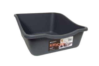 Petmode High Back Cat Litter Tray - Blue/Grey