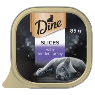 Dine Slices In Gravy With Tender Turkey Wet Cat Food - 85g