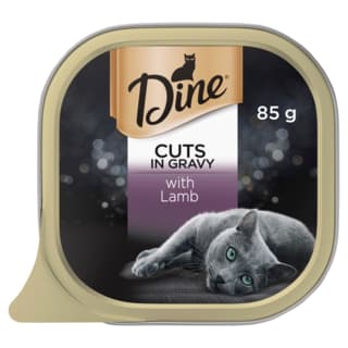 Dine Cuts In Gravy With Lamb Wet Cat Food - 85g x 7