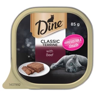 Dine Classic Terrine With Beef Wet Cat Food - 85g