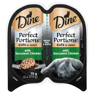 Dine Perfect Portions Cuts In Gravy With Chicken Wet Cat Food - 75g