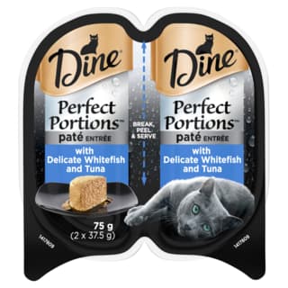 Dine Perfect Portions Pate Entree Whitefish & Tuna Wet Cat Food - 75g
