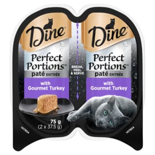Dine Perfect Portions Pate Entree Turkey Wet Cat Food - 75g