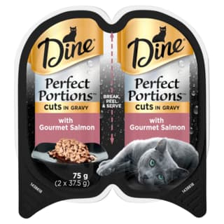 Dine Perfect Portions Cuts In Gravy With Salmon Wet Cat Food - 75g
